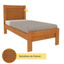 Ver imagem 5 de Conjunto Cama Solteiro Safira e 2 Mesas de Cabeceira Luna com USB Espresso Moveis Marrom/Cinamomo