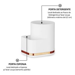 Organizador Pia Porta Detergente Bucha Pia Dourado Cozinha - 2