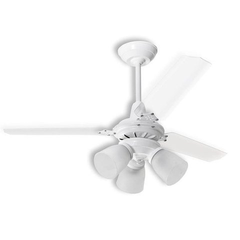 Ventilador de Teto 3 Lâmpadas Rubi Branco 3 Pás Transparentes Loren Sid - 220v