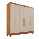 Ver imagem 2 de Guarda Roupa Casal 6 Portas 2 Gavetas Argélia Corrediças Telescópicas