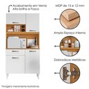 Ver imagem 4 de Kit Cozinha Compacta 4 Portas Malva Roma 91 Cm Cinamomo Branco Armoveis