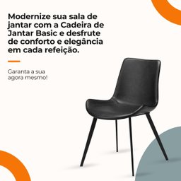 Kit Cadeira de Jantar Basic 2 Unidades:preta - 7