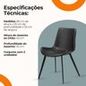 Kit Cadeira de Jantar Basic 2 Unidades:preta - 6