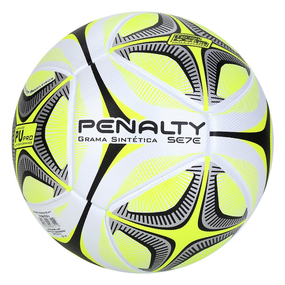 Bola de Futebol Society Penalty Se7E Pro Ko X;Cor:Branco+Amarelo;Tamanho: Único;Gênero: Unissex