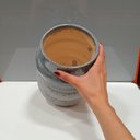 Ver imagem 5 de Vaso Decorativo Enfeite Casa Cerâmica 19x18x18cm Cinza