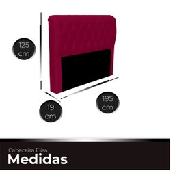 Cabeceira Casal Queen Cama Box Estofada Elisa 160 Cm Veludo - 6