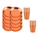 Ver imagem 1 de Kit Descartáveis Metalizados para Comemorações Prato e Copo com 20 Peças Silverfestas