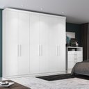 Ver imagem 1 de Guarda-Roupa Casal 6 Portas Bélgica Branco