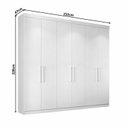 Ver imagem 4 de Guarda-Roupa Casal 6 Portas Bélgica Branco