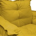 Ver imagem 4 de Jogo 2 Poltronas Estofada Consultório Base Giratória de Metal Opala Suede Mostarda - LM DECOR