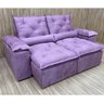 Sofá Reclinável Retrátil Confortavel Macio Athenas 2,00m Cor: Lilas - 1