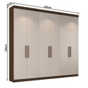 Ver imagem 4 de Guarda-Roupa Casal 6 Portas Bélgica Off White/Carvalho Vermontt