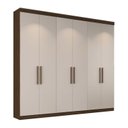 Ver imagem 3 de Guarda-Roupa Casal 6 Portas Bélgica Off White/Carvalho Vermontt