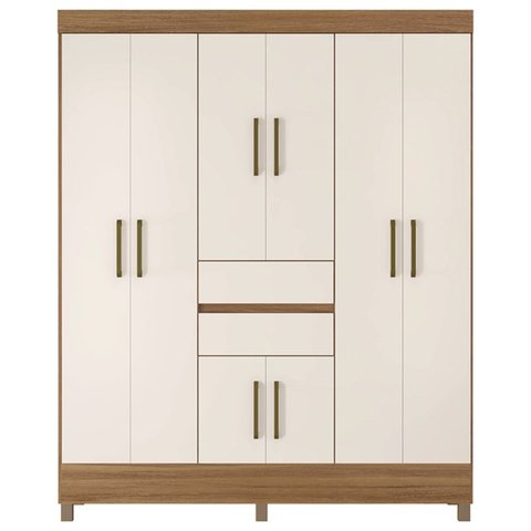 Guarda Roupa Casal 08 Portas 82060 Amendola Off White Demobile