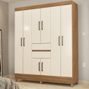 Ver imagem 2 de Guarda Roupa Casal 08 Portas 82060 Amendola Off White Demobile