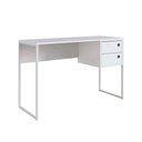Ver imagem 2 de Mesa Escrivaninha Multiuso com 2 Gavetas Pés em Metal 1,20m Branco