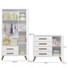 Quarto de Bebê Completo Qencanto Retrô Qmovi Branco Acetinado com Colchão Gazin - 3