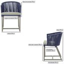 Ver imagem 2 de 4 Cadeiras de Jantar Área Noronha em Alumínio com Pintura Fendi Corda Náutica E3 Trama Original