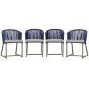 Ver imagem 1 de 4 Cadeiras de Jantar Área Noronha em Alumínio com Pintura Fendi Corda Náutica E3 Trama Original