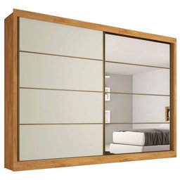 Guarda Roupa Sevilha 1 Porta com Espelho Mdf - Mademarcs - 5