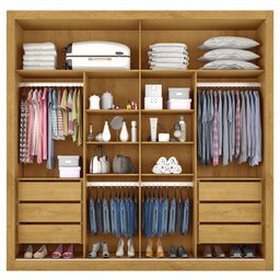 Guarda Roupa Sevilha 1 Porta com Espelho Mdf - Mademarcs - 3