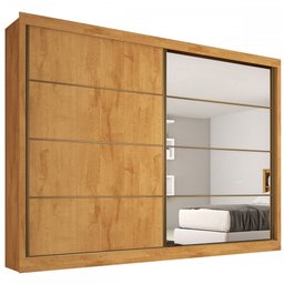 Guarda Roupa Sevilha 1 Porta com Espelho Mdf - Mademarcs - 7