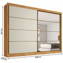 Ver imagem 4 de Guarda Roupa Sevilha 1 Porta com Espelho 100% Mdf - Mademarcs