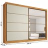 Guarda Roupa Sevilha 1 Porta com Espelho 100% Mdf - Mademarcs - 4