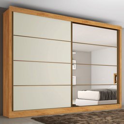 Guarda Roupa Sevilha 1 Porta com Espelho Mdf - Mademarcs - 1