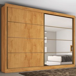 Guarda Roupa Sevilha 1 Porta com Espelho Mdf - Mademarcs - 6