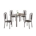 Ver imagem 2 de Conjunto de Sala de Jantar com 4 Cadeiras Lívia Prata/Preto