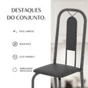 Ver imagem 6 de Conjunto de Sala de Jantar com 4 Cadeiras Lívia Prata/Preto