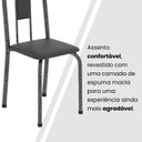 Ver mais imagens de Conjunto de Sala de Jantar com 4 Cadeiras Lívia Prata/Preto