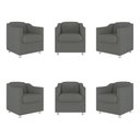 Ver imagem 1 de Kit 06 Poltronas Tilla Consultório Recepção Sala Suede Cor:cinza