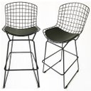 Ver imagem 1 de Kit 2 Banquetas BERTÓIA preta altura 60cm - Poltronas do Sul