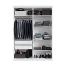 Ver imagem 4 de Guarda-Roupa Solteiro 4 Portas 2 Gavetas Paris com Espelho Branco/Ártico