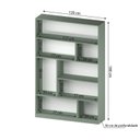 Ver imagem 3 de Kit 2 Estante para Livros 180CMX240CM 4 Prateleiras Seattle Yescasa Verde