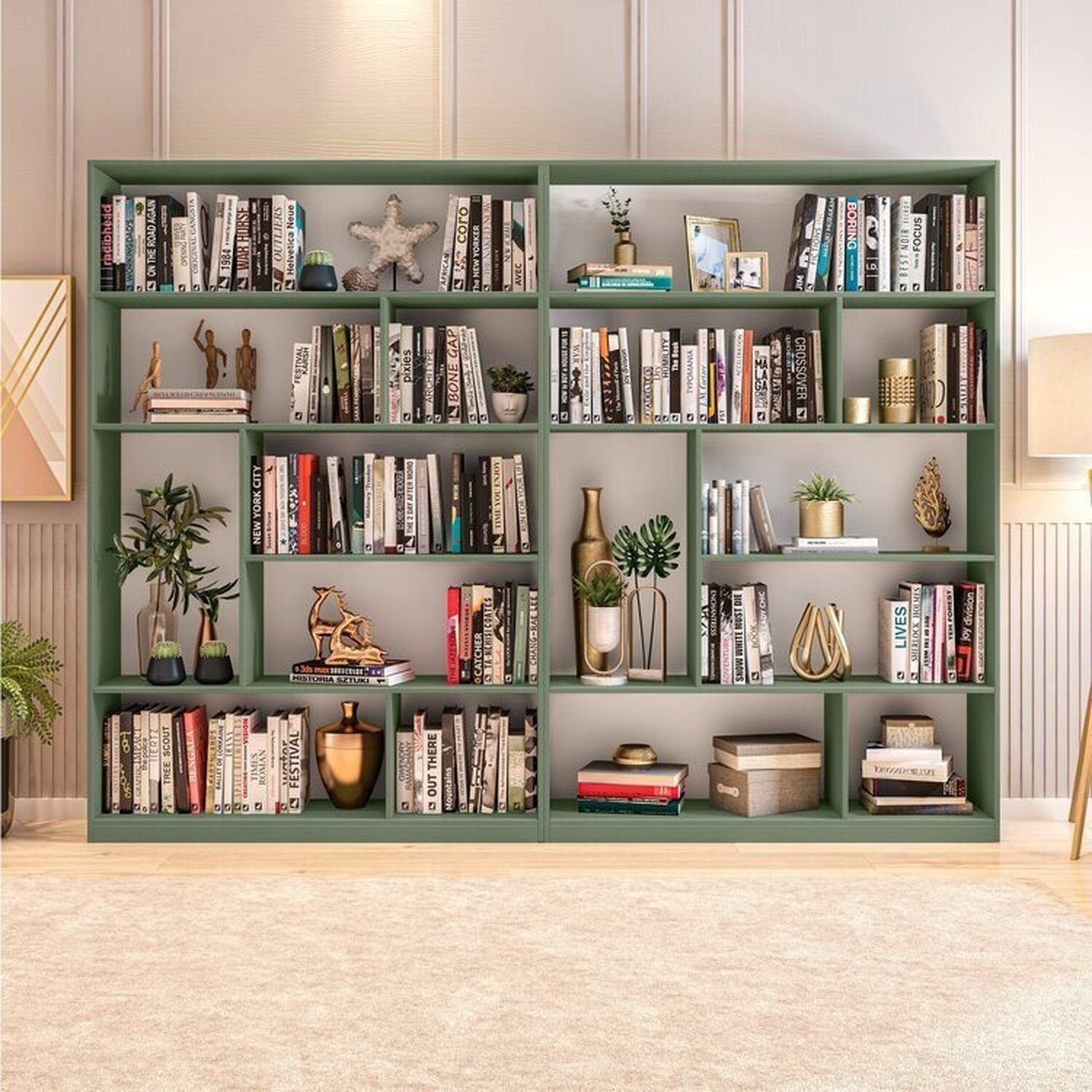 Kit 2 Estante para Livros 180cmx240cm 4 Prateleiras Seattle Yescasa - 3