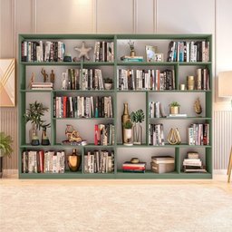 Kit 2 Estante para Livros 180cmx240cm 4 Prateleiras Seattle Yescasa - 3