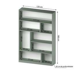 Kit 2 Estante para Livros 180cmx240cm 4 Prateleiras Seattle Yescasa - 5