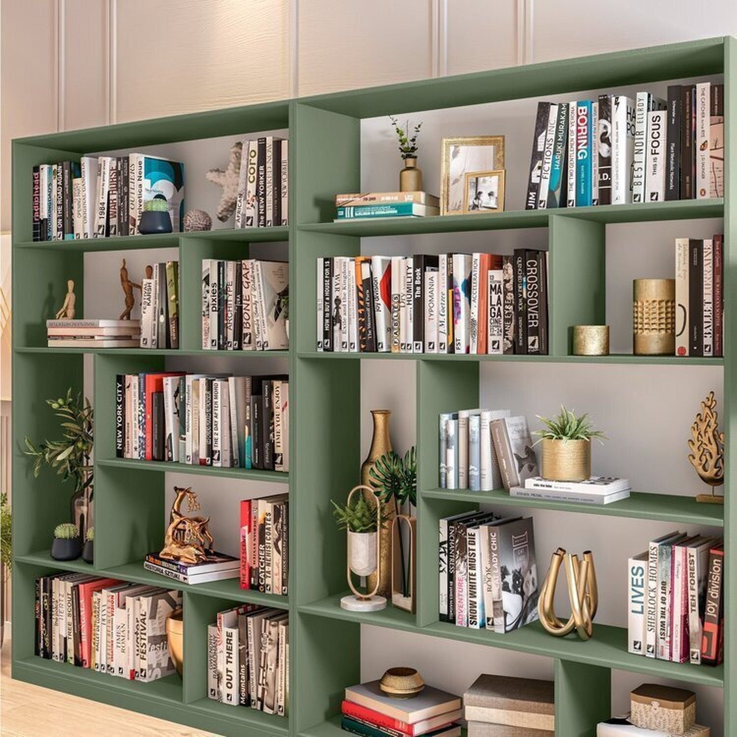 Kit 2 Estante para Livros 180cmx240cm 4 Prateleiras Seattle Yescasa - 4