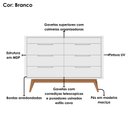 Ver imagem 4 de Comoda 8 Gavetas Pes Madeira 135 cm Vicenza Branco Dcasa