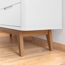Ver imagem 7 de Comoda 8 Gavetas Pes Madeira 135 cm Vicenza Branco Dcasa