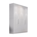 Ver imagem 2 de Guarda-Roupa Solteiro 4 Portas 2 Gavetas Paris Branco/Ártico