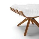 Ver imagem 5 de Puff Giratório Costela Corano Branco Base Madeira MA25 - D'Rossi