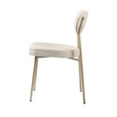 Ver imagem 7 de Cadeira para Sala de Jantar Tecido Linho Design Aço Carbono Lavinia Bege/Areia/Champagne