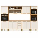 Ver imagem 2 de Cozinha Completa Modulada 6 Peças 12 Portas 2 Gavetas Salvador Bege/Cinamomo/Off White