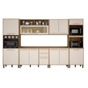 Ver imagem 2 de Cozinha Completa Modulada 6 Peças 12 Portas 2 Gavetas Salvador Bege/Cinamomo/Off White