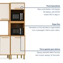 Ver imagem 6 de Cozinha Completa Modulada 6 Peças 12 Portas 2 Gavetas Salvador Bege/Cinamomo/Off White