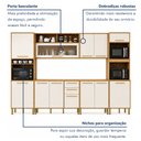 Ver mais imagens de Cozinha Completa Modulada 6 Peças 12 Portas 2 Gavetas Salvador Bege/Cinamomo/Off White